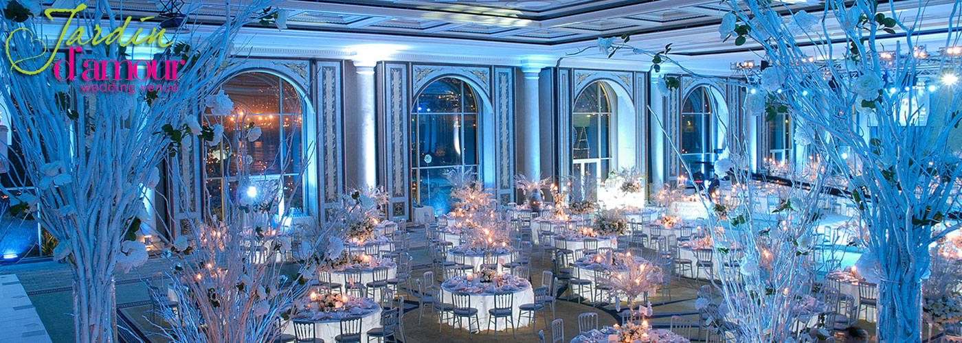 Stage with band and professional sound & lighting